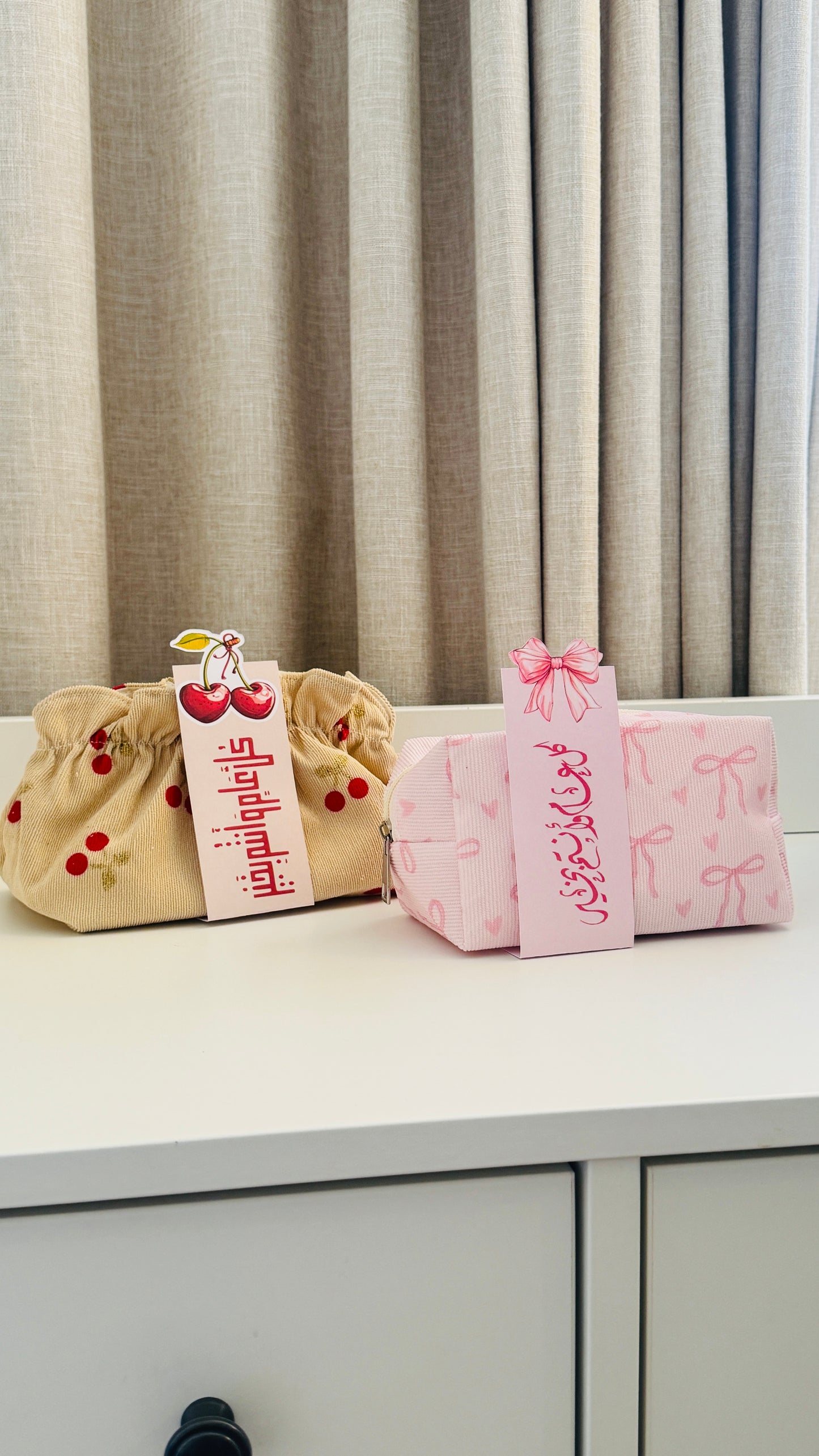 حقيبة هدية العيد (بتصميم الفيونكة الوردية)