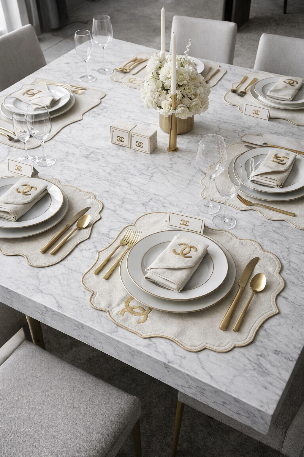 Gold Chanel  -Tableware set