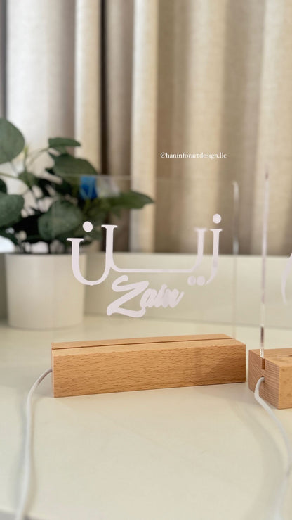 LED acrylic stand with baby name